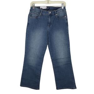 Chaps Mid Rise Crop Kick Jeans New Women's‎ Size 8/29 Stretch Denim Blue